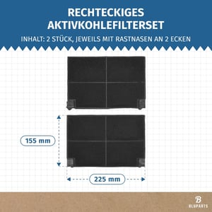 Kohlefilter Set passend für AEG 9029800621 EFF55 BLUPARTS in Dunstabzugshaube