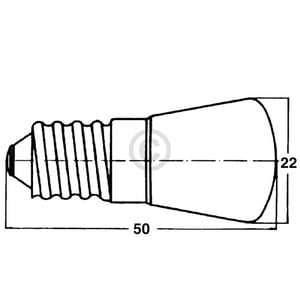 Lampe E14 15W Universal 25mmØ 57mm 240V 300Grad für Backofen Kühlschrank etc 41-EP-60