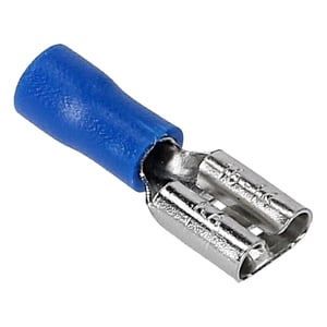 Goobay Flachsteckhülsen blau 6,3mm für 1,5 - 2,5 mm² Aderquerschnitt 100Stk