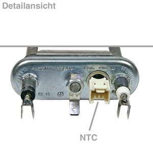 Heizelement CANDY 41028717 mit Temperaturfühler für Waschmaschine