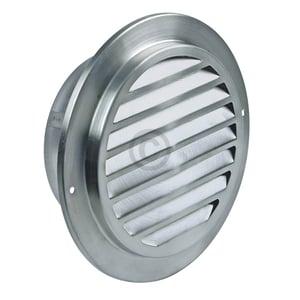 Lüftungsgitter 100erR Edelstahl gebürstet, mit Netz