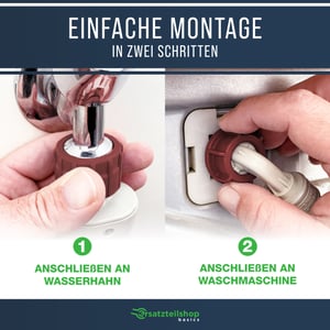Zulaufschlauch Aquastop 2,0m - Universal anwendbar für Waschmaschine & Geschirrspüler bis 90°C 