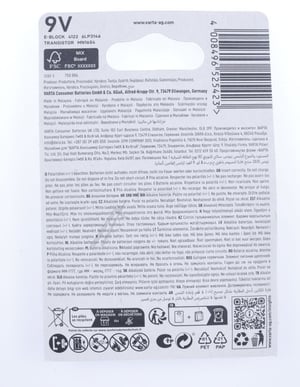 VARTA 9V-Blockbatterie Longlife für Mikrowelle 4122101411 Alkaline-Batterie