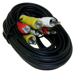 3x Cinch-Kabel für Fernseher & Telefonie Com 2,00m Videoverbindung