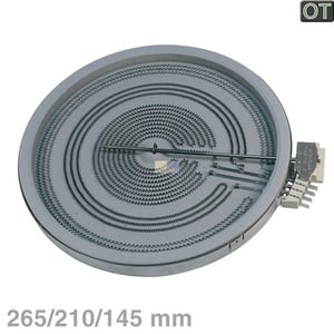 Strahlheizkörper 3kreis AEG 3890807229 EGO 10.52312.078 für Glaskeramikkochfeld