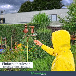 Regenmesser Ersatzglas [35 mm/m²] - Regenmesser Glas mit Halterung