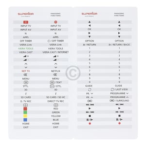 Fernbedienung für Panasonic TV Superior SUPTRB003 SUP042