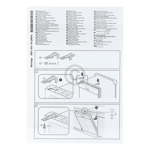 Befestigungssatz links rechts oben für Türe BOSCH 10011641 an Geschirrspüler