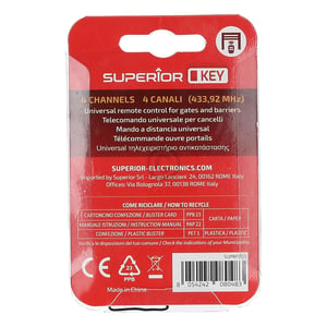 Fernbedienung für Garagentor Superior Key SUPRF003