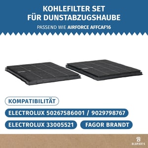 Kohlefilter Set passend für Electrolux 50267586001 für Dunstabzugshaube 2Stk