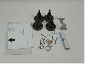 Montagematerial mit Bohrschablone für Beko Geschirrspüler C00907232 Befestigung