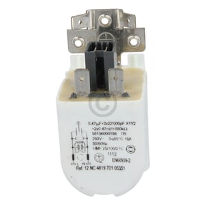 Entstörschutz wie Whirlpool 481010807672 0,47µF für Waschmaschine Geschirrspüler Trockner