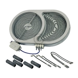 Strahlheizkörper 245x140mm 1800/1000W 230V oval Bauknecht 481231018896 für Kochfeld