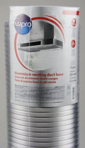 Alu-Abluftschlauch für Ofen Whirlpool/Indesit 484000008638 Durchmesser 150mm, Länge 3m