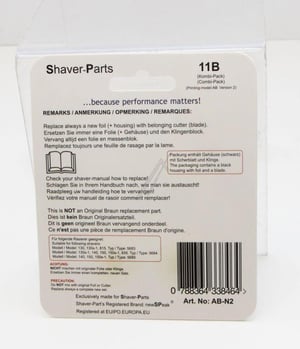 Kombipack für Braun Rasierer Newspeak 11B Scherfolie & Klingenblock