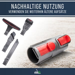 Anschluss Adapter wie Dyson 968235-01 für Dyson V7,V8, V10, V11 - rote Version