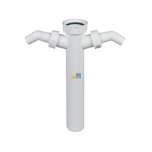 Verstellrohr 1 1/2"x40mmØ mit 2 Geräteanschlüssen für Spülbeckensiphon 22164 1