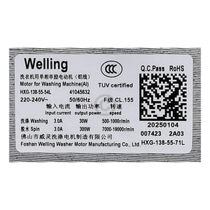 Waschmaschinenmotor Candy Hoover 41045632 Kollektormotor