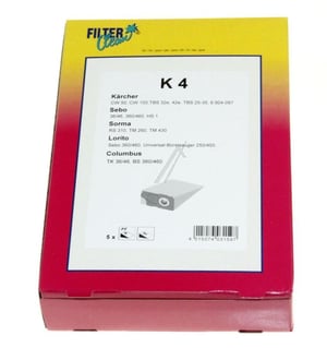 K4-Beutel für Staubsauger Filterclean 000286N 5 Stück