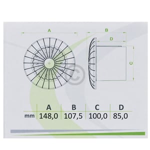 Wohnraumventilator 100erR weiß mit Kugellager Timer für Decke Bad Toilette etc