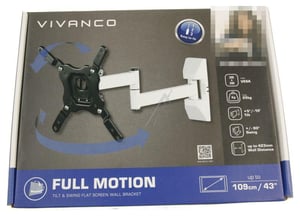 Bfmo 6020 w TV-Wandhalter für Fernsehen & Telefonie Vivanco 39501 beweglich, bis 109cm