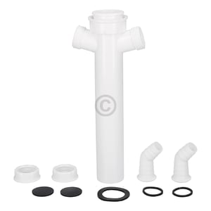 Verstellrohr 1 1/2"x40mmØ mit 2 Geräteanschlüssen für Spülbeckensiphon 98837148