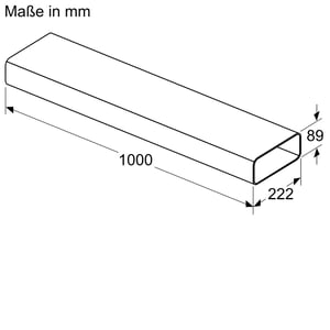 Flachkanalstück gerade 1000mm Siemens HZ9VDSM2