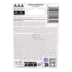 Batterie Varta Longlife Power Micro AAA 4 Stk 04903121414 Varta