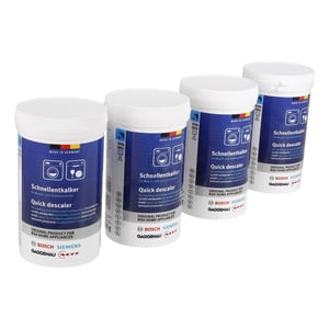 Schnellentkalker Set Bosch 00312523 für Waschmaschine Geschirrspüler 4x250g