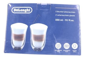 Latte Macchiato Gläser für DeLonghi Kaffeemaschine 5513284171 2er Set, doppelwandig