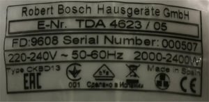 Wassertank für Bügeleisen Bosch 00676515 Wasserbehälter