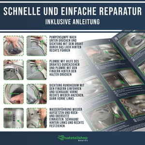  ersatzteilshop basics Reparatursatz Pumpentopf für Spülmaschinen - 182mmØ wie 12005744