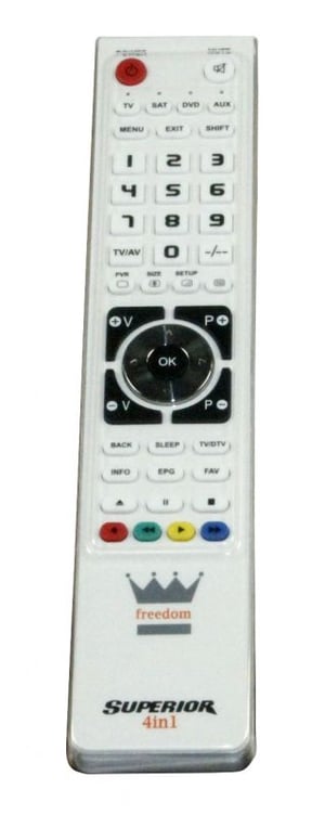 Freedom Universalfernbedienung für TV Superior SUPTUW003 4-in-1 weiß
