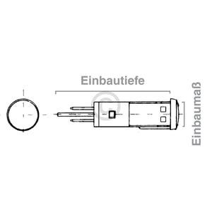 Kontrolllampe gelb, rund