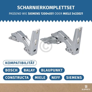 Türscharnier Set oben unten wie SIEMENS 12004051 für Kühlschrank