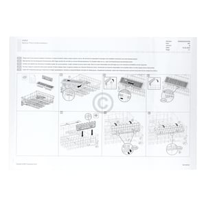 Geschirrkorb oben silber, RackMatic 00770441 770441 Bosch, Siemens, Neff