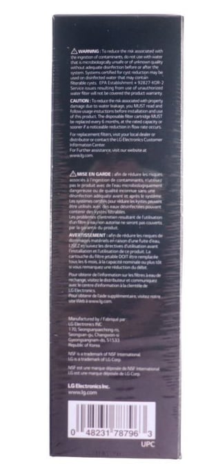 Wasserfilter für LG Kühlschrank AGF80300705 (757 Liter)