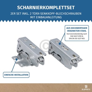 Türscharnier Set oben unten wie SIEMENS 12004051 für Kühlschrank