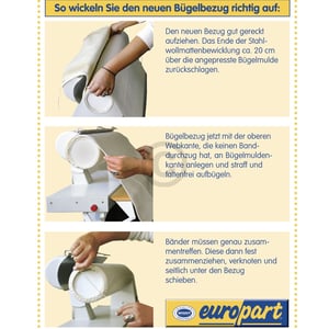 Bügeltuch universal Walzbreite 85cm für Mangel Bügelautomat