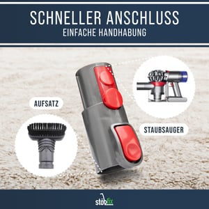 Anschluss Adapter wie Dyson 968235-01 für Dyson V7,V8, V10, V11 - rote Version