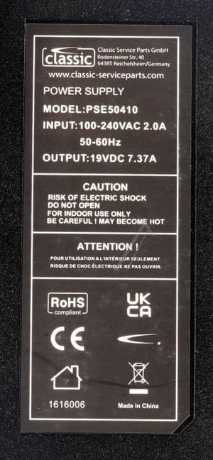 Netzteil 19V für LG-Geräte PSE50410EU 7,37A, Tischnetzteil