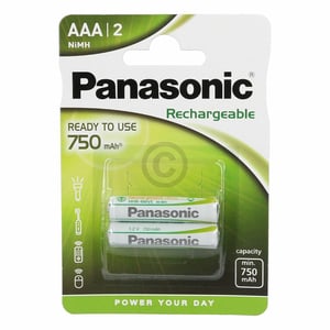 Akku AAA Micro P03 Panasonic HHR-4MVE/2BC 750mAh 2Stk