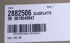 Glasplatte für Kühlschrank Bosch Siemens 00671886 Kühlschrank-Glas