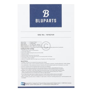 Wasserfilter passend für Bosch 11034151 BLUPARTS in Kühlschrank 10102149