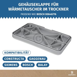 Wartungsklappe für Wärmetauscher wie BOSCH 00646776 in Trockner