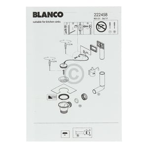 Ab-/Überlaufgarnitur 1 1/2'' BLANCO 222458 für Spülbecken Küche