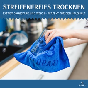 Mikrofasertücher [10 Stück] fusselfreier Putzlappen saugstark