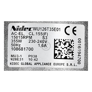 Motor, 240V, 50HZ, 475W, F (1086817002)