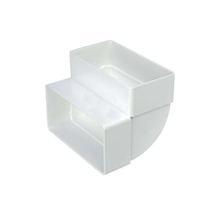 Flachkanalbogen 100erF Dalap 5252 90° vertikal beidseitig Muffe für 111x56mm