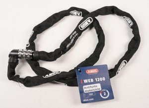 Kettenschloss ABUS 56342 Modell 1200 120 cm schwarz für E-Scooter